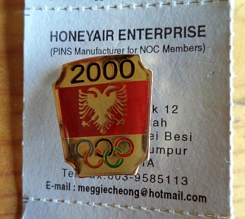 Olympic Games Committee of Albania 2000 NOC Pin.