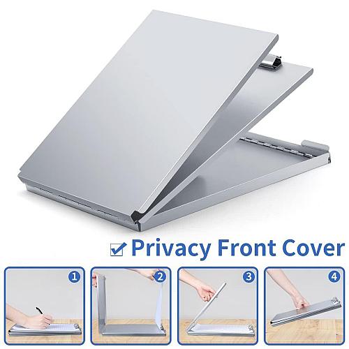 Aluminum Clipboard with Storage Form Holder Steel Stainless Binder with Metal...