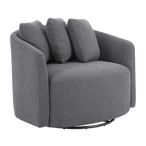 Beautiful Drew Chair by Drew Barrymore Charcoal Boucle