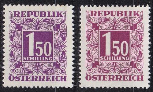 &Ouml;STERREICH AUSTRIA [Porto] MiNr 0251 xa w ( */mh ) [02] 2 Farben