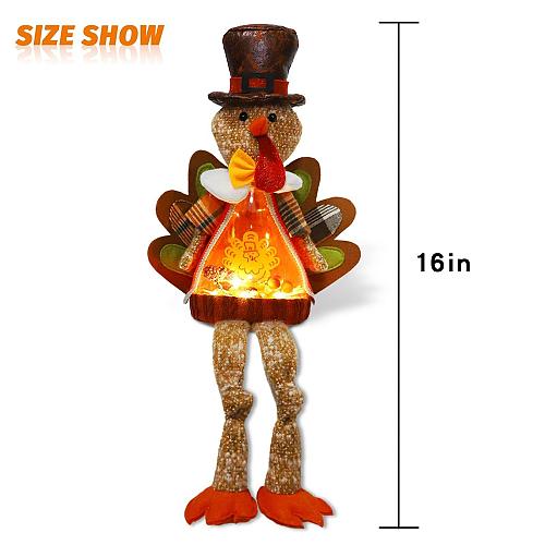 Aoutrow Lighted Christmas Doll Plush Light Up Christmas Doll Toy Holiday Pres...