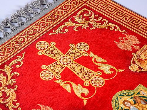 Christlicher Gebetsteppich Orthodox Katholisch Wandteppich Wanddeko Seidig We...