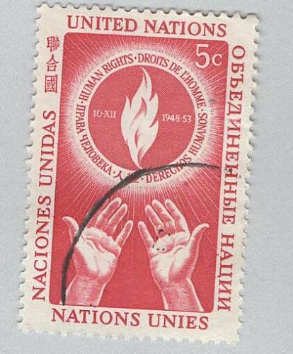 United Nations NY 22 Hand reaching towards Flame Used (BP95808)