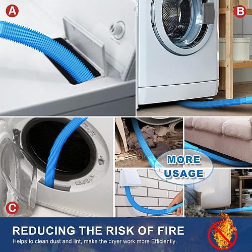 Sealegend 2 Pieces Dryer Vent Cleaner Kit and Dryer Lint Brush Vacuum Hose At...
