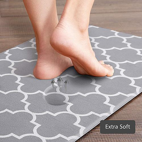 KMAT Kitchen Mat 2 PCS Cushioned Anti-Fatigue Kitchen Rug Waterproof Non-Slip...
