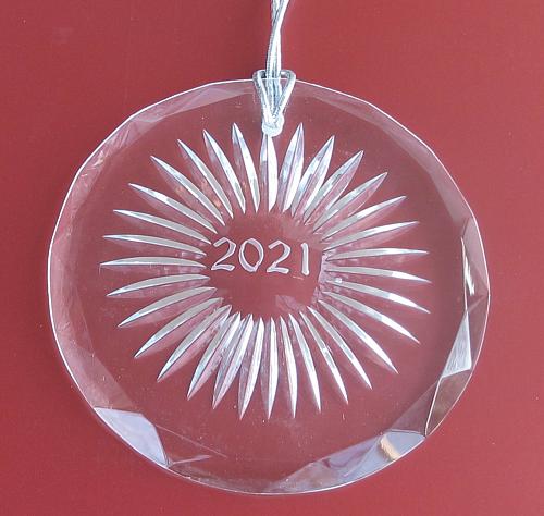 Hand cut Christmas Glass ornament 2021