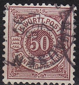 GERMANY W&uuml;rttemberg [1890] MiNr 0059 ( O/used )