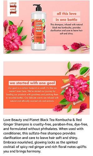 Love Beauty And Planet Conditioner Detox & Nourish, Black Tea & Ginger. 32 fl oz