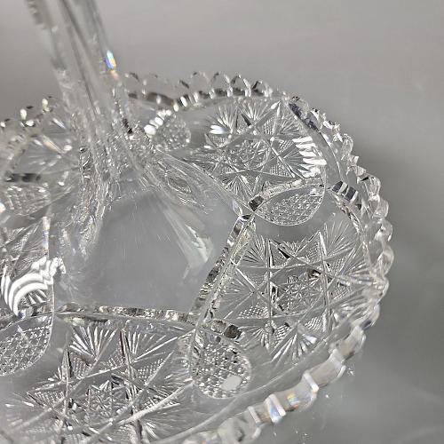 ABP American Brilliant Period hand Cut Glass stick dish