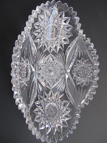 Signed Fry bonbon American Brilliant Period Cut Glass Antique