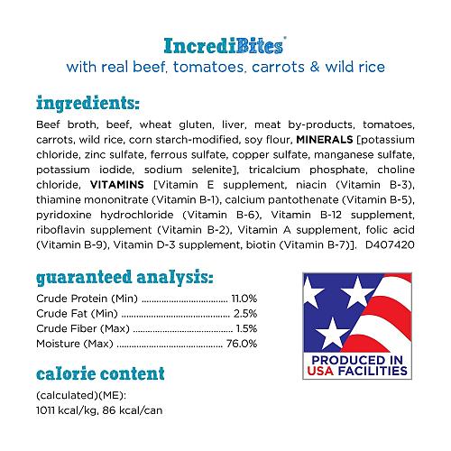 Purina Beneful Small Breed Wet Dog Food With Gravy IncrediBites with Real Bee...
