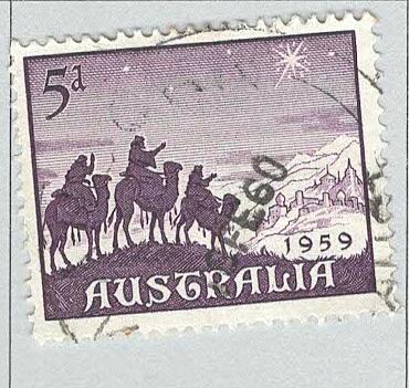 Australia Christmas 1959 Violet 5 Used (BP90036)