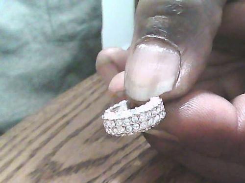 Vintage Monet Crystal Hoop Earring