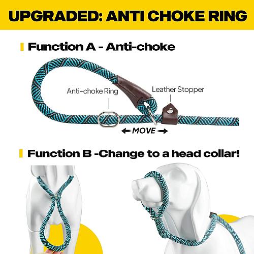 Fida Durable Slip Lead Dog Leash 6 FT x 1/2" Heavy Duty Loop Comfortable Stro...