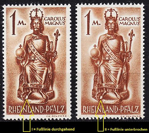 GERMANY Alliiert Franz. Zone [RheinlPfalz] MiNr 0015 yv I,II ( **/mnh )