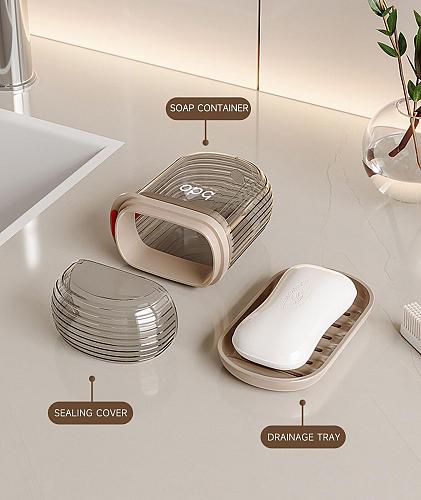 PEISAINOX Travel Soap Case Leakproof Soap Container with Lid Portable Bar Soa...