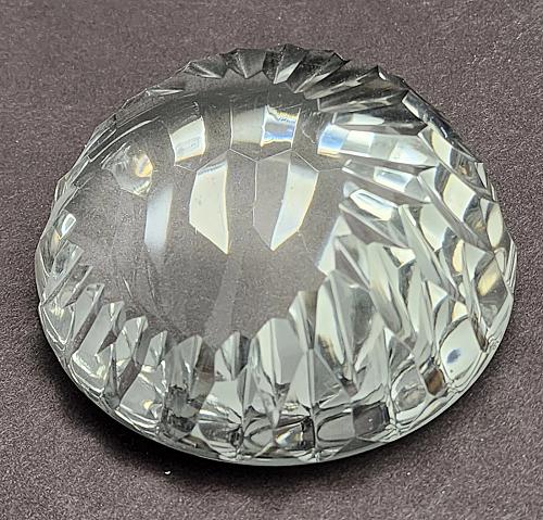 Hand cut glass paperweight, 24% lead crystal Great for engravers