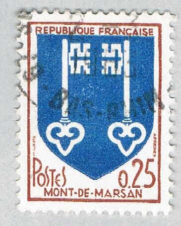 France 1144 Used Arms of Mont-d-Marsan 1966 (BP58039)