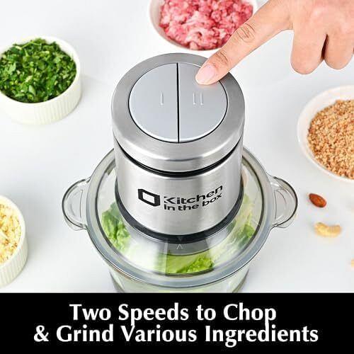 Kitchen in the box Mini Food Processors400W Powerful Mini Meat Grinder & Food...