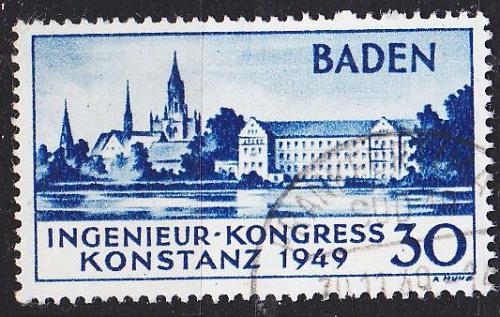 GERMANY Alliiert Franz. Zone [Baden] MiNr 0046 I ( O/used ) [01] gepr&uuml;ft