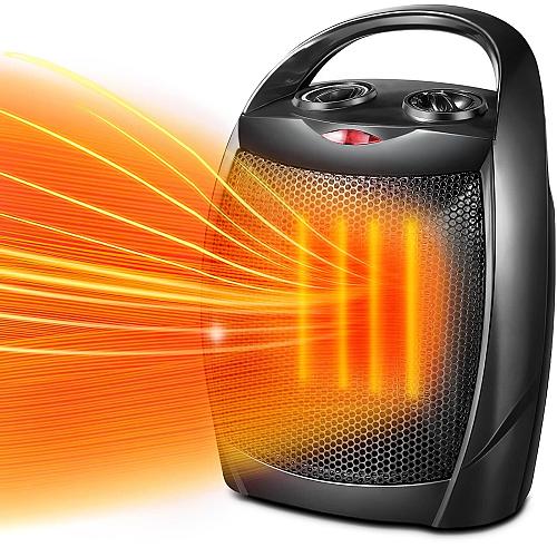 Kismile Small Electric Space Heater Ceramic Space HeaterPortable Heater Fan f...