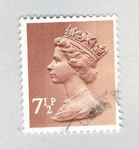 Great Britain MH63 Used QEII chocolate 7.5p 2 1971 (BP72418)
