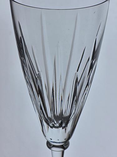 Mikasa cut glass flutes stemware pair