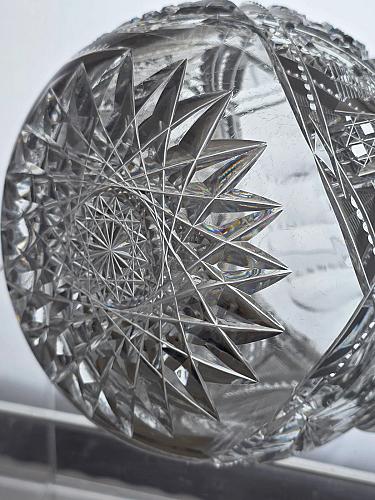 American Brilliant Period Cut Glass Pitcher Antique AT535