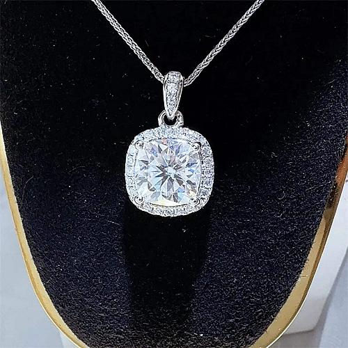 5 Carat Moissanite 925 Sterling Silver Necklace