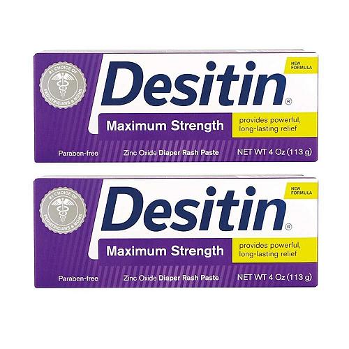 DESITIN Maximum Strength Diaper Rash Paste 2 Pack 4 Ounce