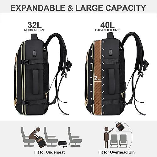 VNINE Travel Backpack for Women Men 40L Large Carry On Backpack Flight Approv...