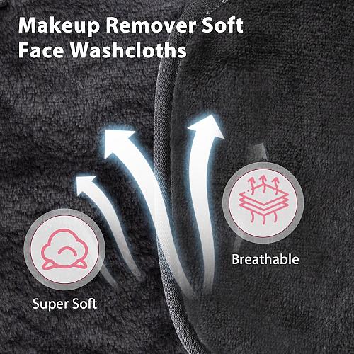 Makeup Remover Cloth 6" x 6" Makeup Remover Towels Reusable Face Cloth for Wa...