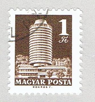 Hungary Used Building brown 1f 1 (BP84506)
