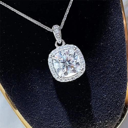 5 Carat Moissanite 925 Sterling Silver Necklace