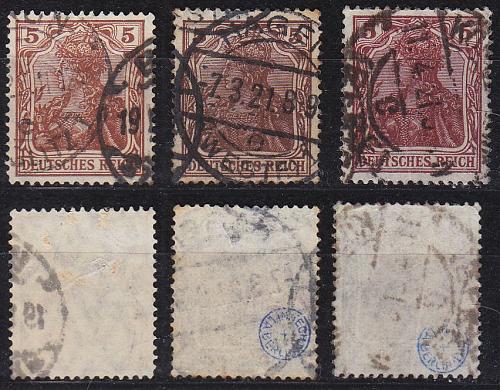 GERMANY REICH [1920] MiNr 0140 a,b,c ( O/used ) [01] gepr&uuml;ft