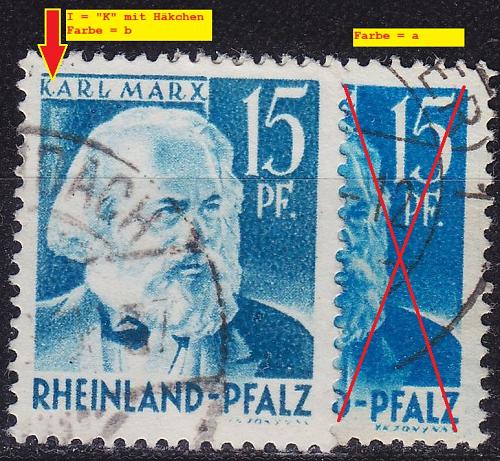 GERMANY Alliiert Franz. Zone [RheinlPfalz] MiNr 0021 y b I ( O/used ) [01]