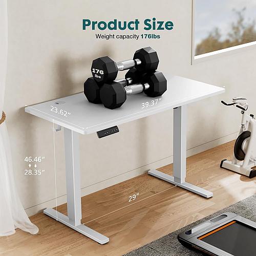 SMUG Standing Desk Adjustable Height Electric Sit Stand Up Down Computer Tabl...