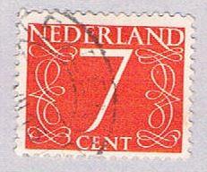 Netherlands 343A Used Numeral 7 1953 (BP3343)