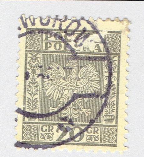 Poland Polish eagle Green 20 Used (BP93607)