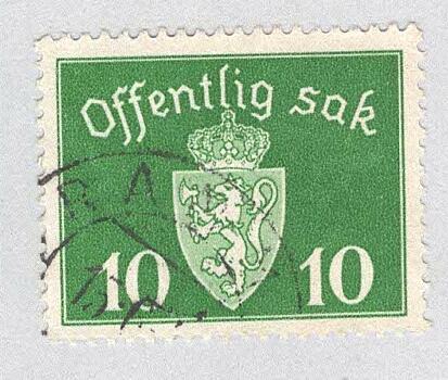 Norway O35 Coat of Arms Used (BP93422)