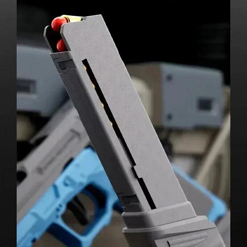G17 pistol shell tossing continuous firing soft bullet gun toy and gift.