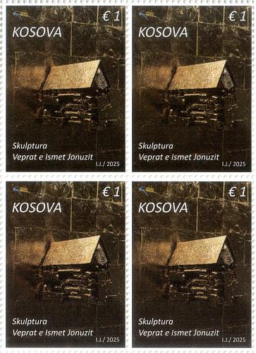 Kosovo Stamps 2025. Ismet Jonuzi - Sculptor. Art. Block of 4 Definitive 1.00 MNH