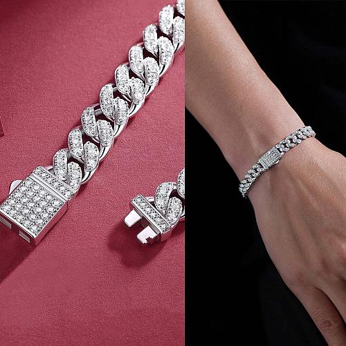 Cuban Chain with Diamond Design Exquisite Fashion Bracelet