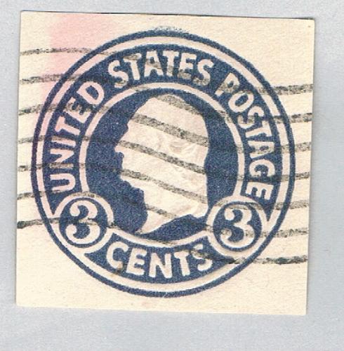 US Used Cut square Washington violet 3c (BP84202)