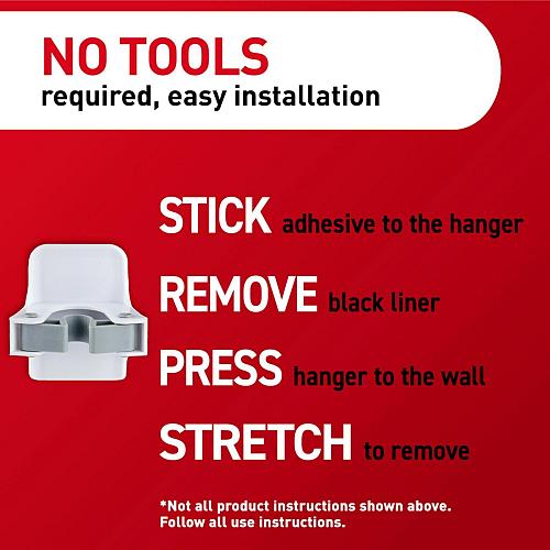 Command Broom and Mop Grippers 3 Hangers and 6 Command Strips Damage Free Han...