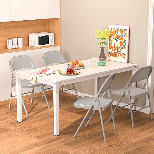 VENI HOME 4 Pack Folding ChairsMetal Folding Chairs Steel Frame with Double H...