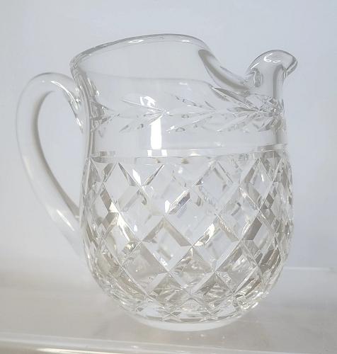 Signed Waterford Hand Cut crystal pitcher Irish Crystal