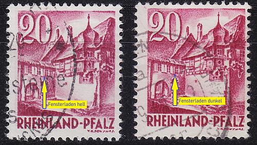 GERMANY Alliiert Franz. Zone [RheinlPfalz] MiNr 0038 y III,IV ( O/used ) [01]