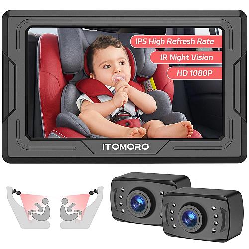 Itomoro Baby Car Camera HD 1080P Dual-Channel Display Car Baby Camera with 2 ...