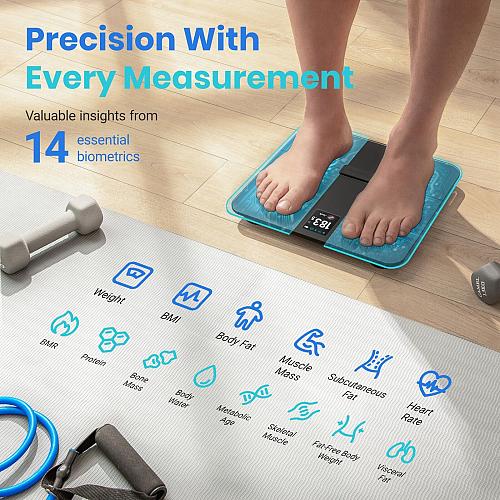 Etekcity Smart Scale for Body Weight Fat FSA HSA Eligible Digital Bathroom We...